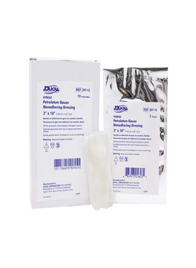 Dukal Petrolatum Gauze, Sterile, 1/2" W x 72" L (Box of 50)